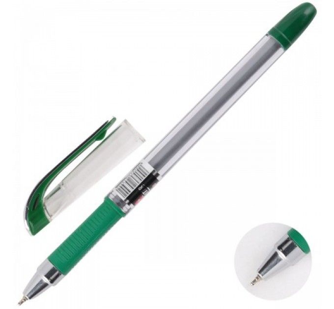 Ручка шар 0,5мм  Maxriter <F>  с резин манжет зеленая 13435