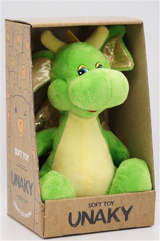 Мягкая игрушка в подарочной коробке Дракон Горыныч 20/23 см с шариками для мелкой мотори 0965417K | Магазин канцтоваров и игрушек Львёнок