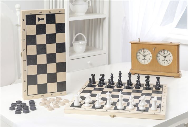 Игра 2в1 шахматы и шашки "Классика" (400*200*40) 363-19 | Магазин канцтоваров и игрушек Львёнок