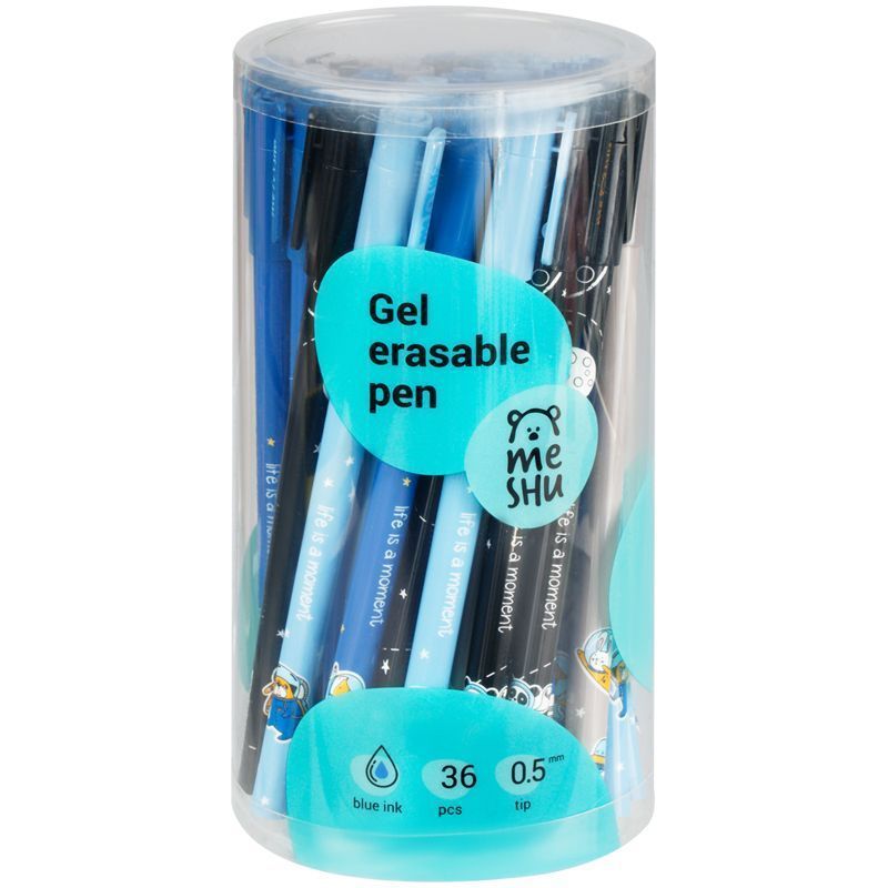 Ручка гелевая 0,5мм стираемая "Space Adventure" MS_65978 синяя, корпус ассорти | Магазин канцтоваров и игрушек Львёнок