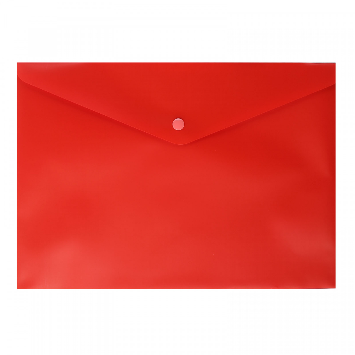 Папка-конверт на кнопке А4 (240*340мм) 0,18мм 212688 непрозрачная красная | Магазин канцтоваров и игрушек Львёнок