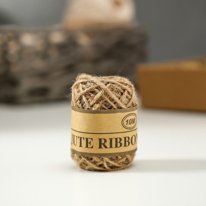 Шнур декоративный Джут 10м Jute ribbon | Магазин канцтоваров и игрушек Львёнок