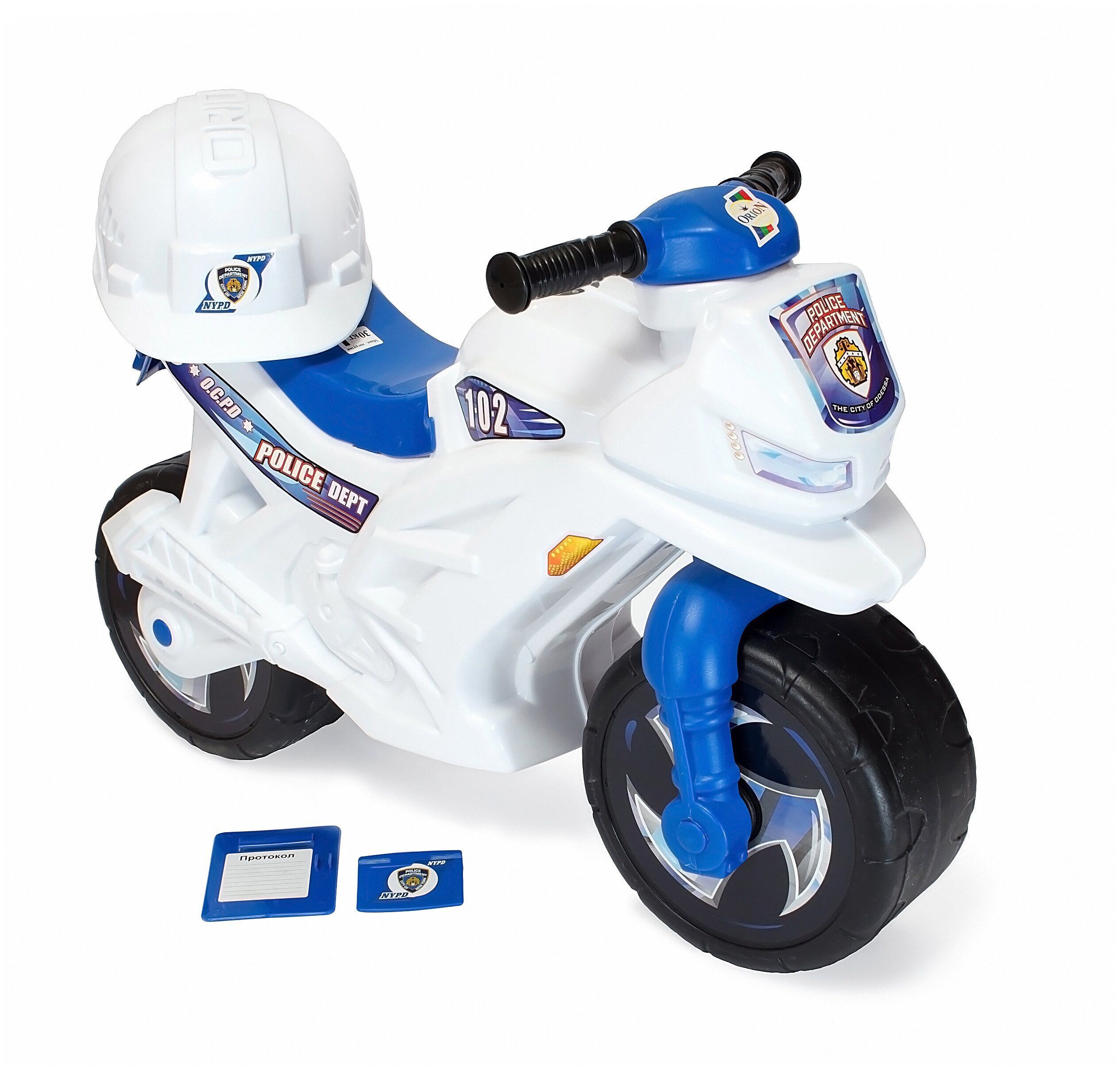 Мотоцикл 2-х колесный+шлем, значок, протокол 501в.2_Б | Магазин канцтоваров и игрушек Львёнок