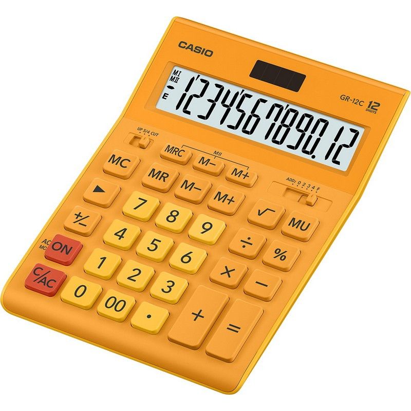 Калькулятор  (12 разр) GR-12C-RG-W-EP оранж | Магазин канцтоваров и игрушек Львёнок