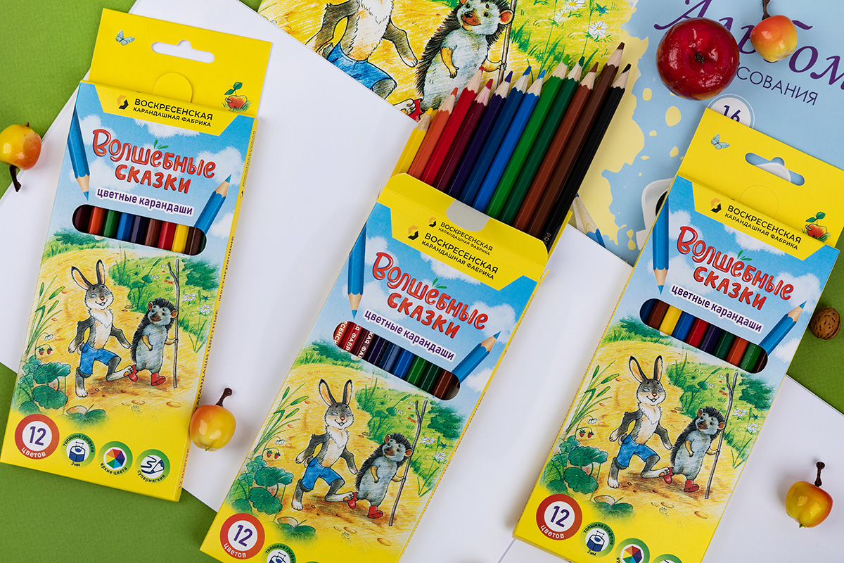 Набор цветных карандашей 12цв "Волшебные сказки" FP-CP-1012 | Магазин канцтоваров и игрушек Львёнок