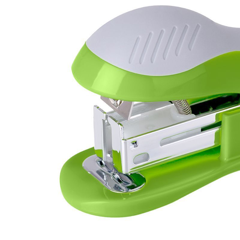 Мини-степлер №24/6, 26/6 "Office Soft" до 15л H15004 зеленый | Магазин канцтоваров и игрушек Львёнок