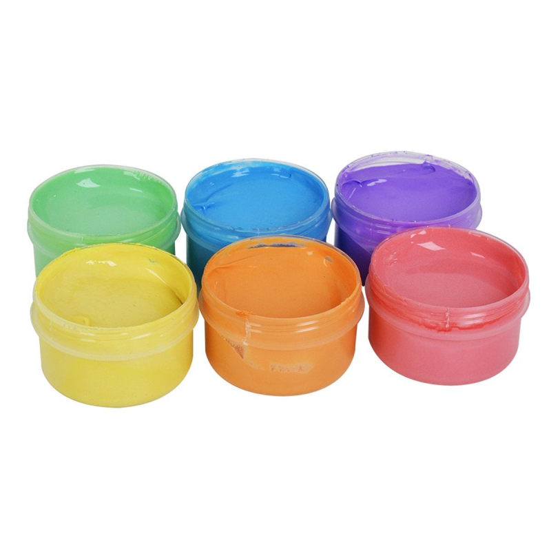 Краски пальчиковые 6 цветов 60мл для малышей 1+  гелевые ПКМКМ06 | Магазин канцтоваров и игрушек Львёнок