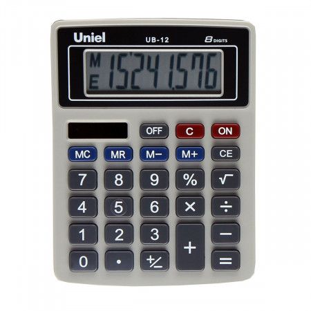 Калькулятор (8 разр) UB-12K белый | Магазин канцтоваров и игрушек Львёнок