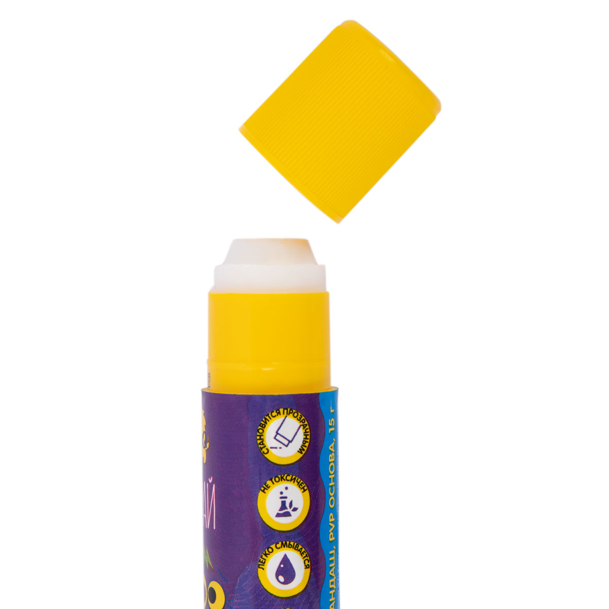 Клей-карандаш 15г PVP Играй прозрачный  LPGS-15 | Магазин канцтоваров и игрушек Львёнок