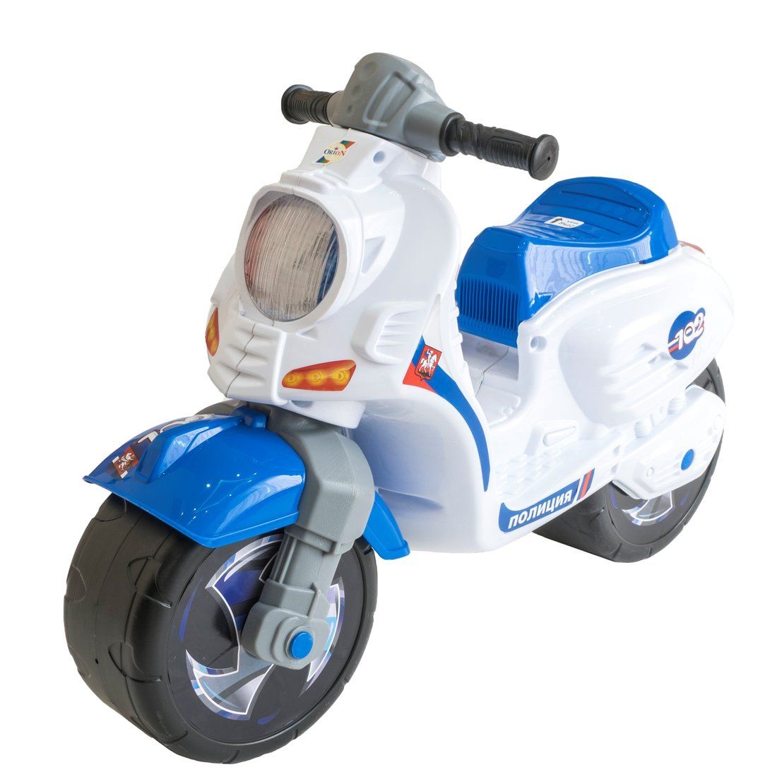 Мотоцикл 2-х колесный Скутер Полиция 502_ПУ | Магазин канцтоваров и игрушек Львёнок