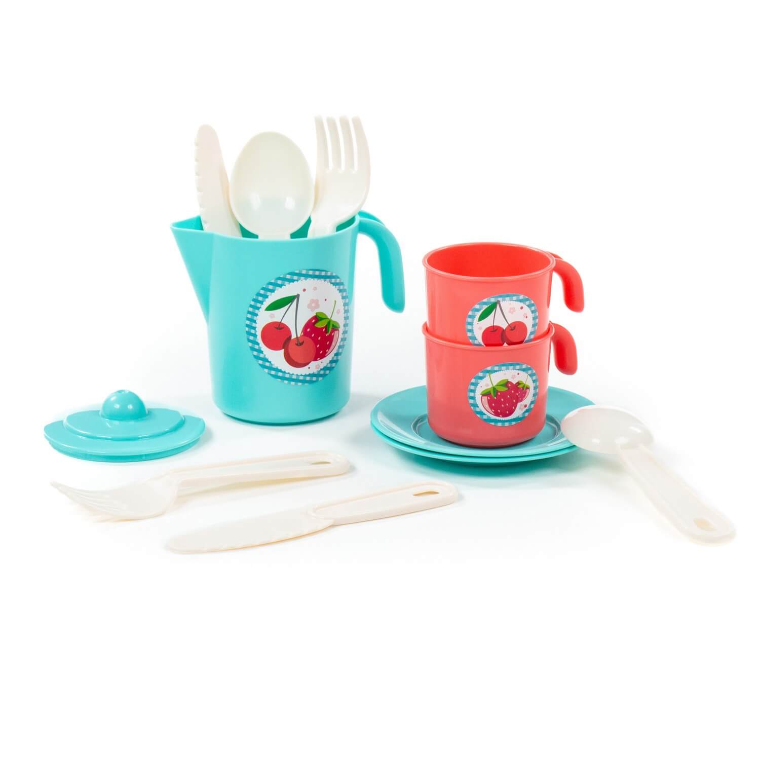 Набор детской посуды "Анюта" на 2 персоны 12 элементов 80042 | Магазин канцтоваров и игрушек Львёнок