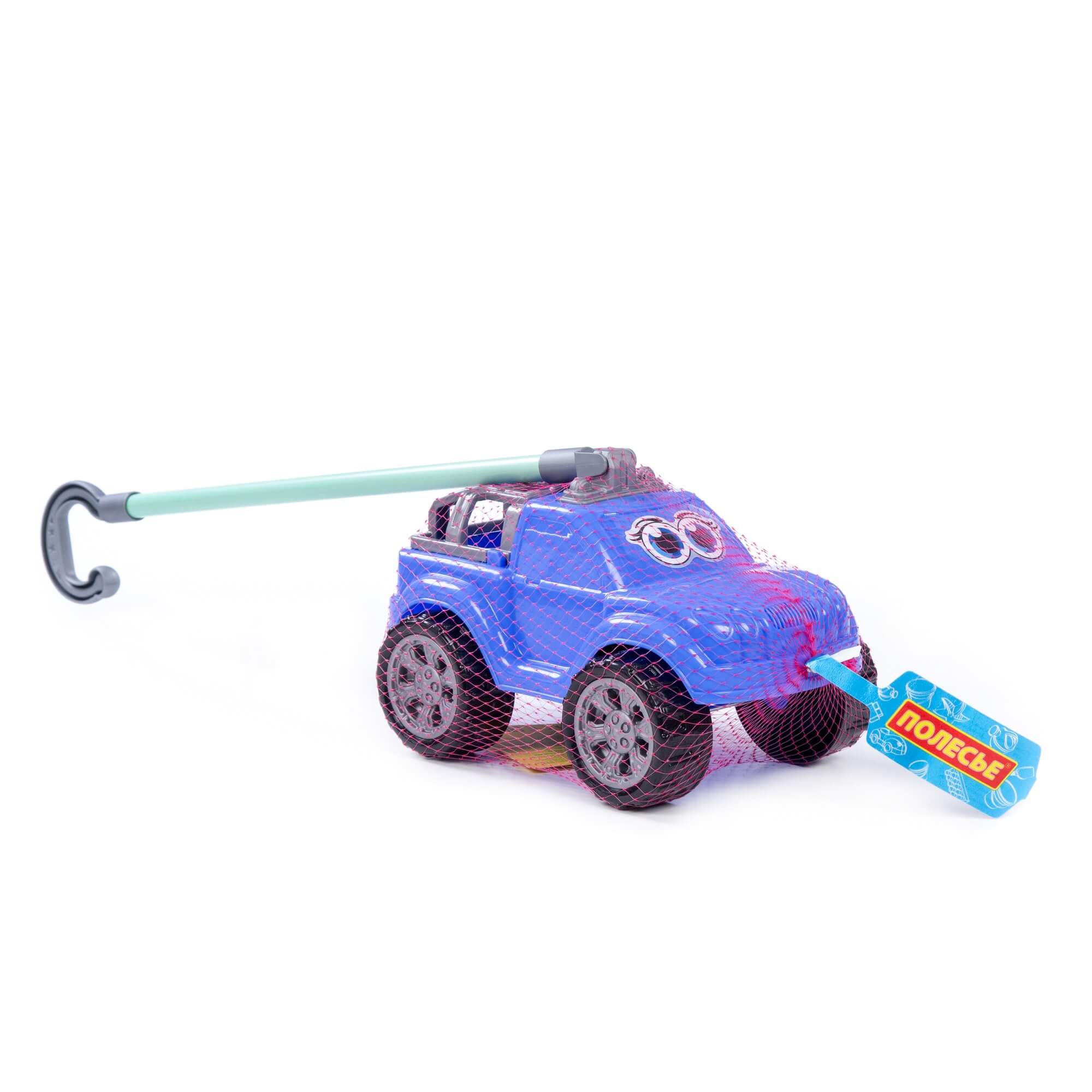 Автомобиль-каталка "Боби" с ручкой 75014 синий | Магазин канцтоваров и игрушек Львёнок