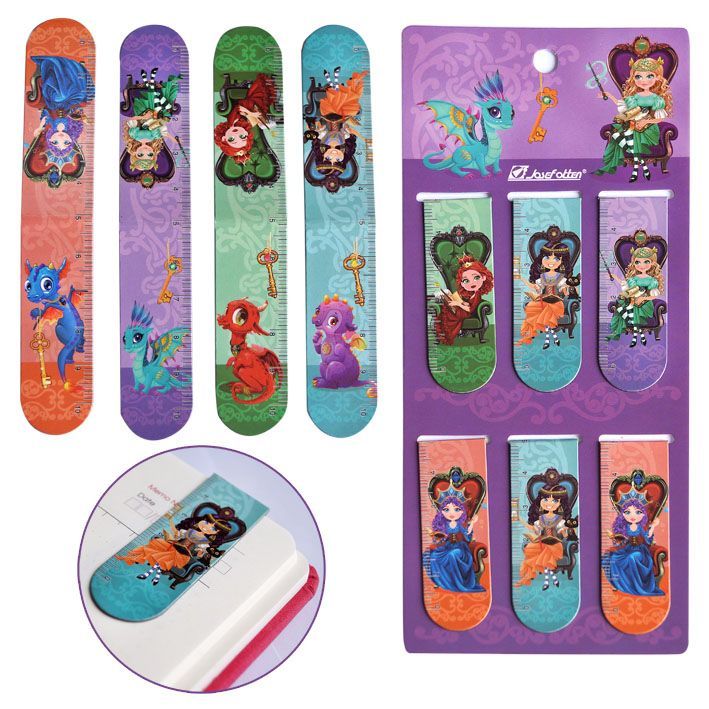 Набор магнитных закладок 6шт "Принцессы" 2х6см 2020-4 | Магазин канцтоваров и игрушек Львёнок