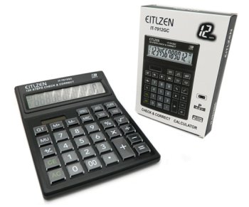 Калькулятор Настольный 12разр 21х15х3см DC-440/CP-174 IT-7912GC черный | Магазин канцтоваров и игрушек Львёнок