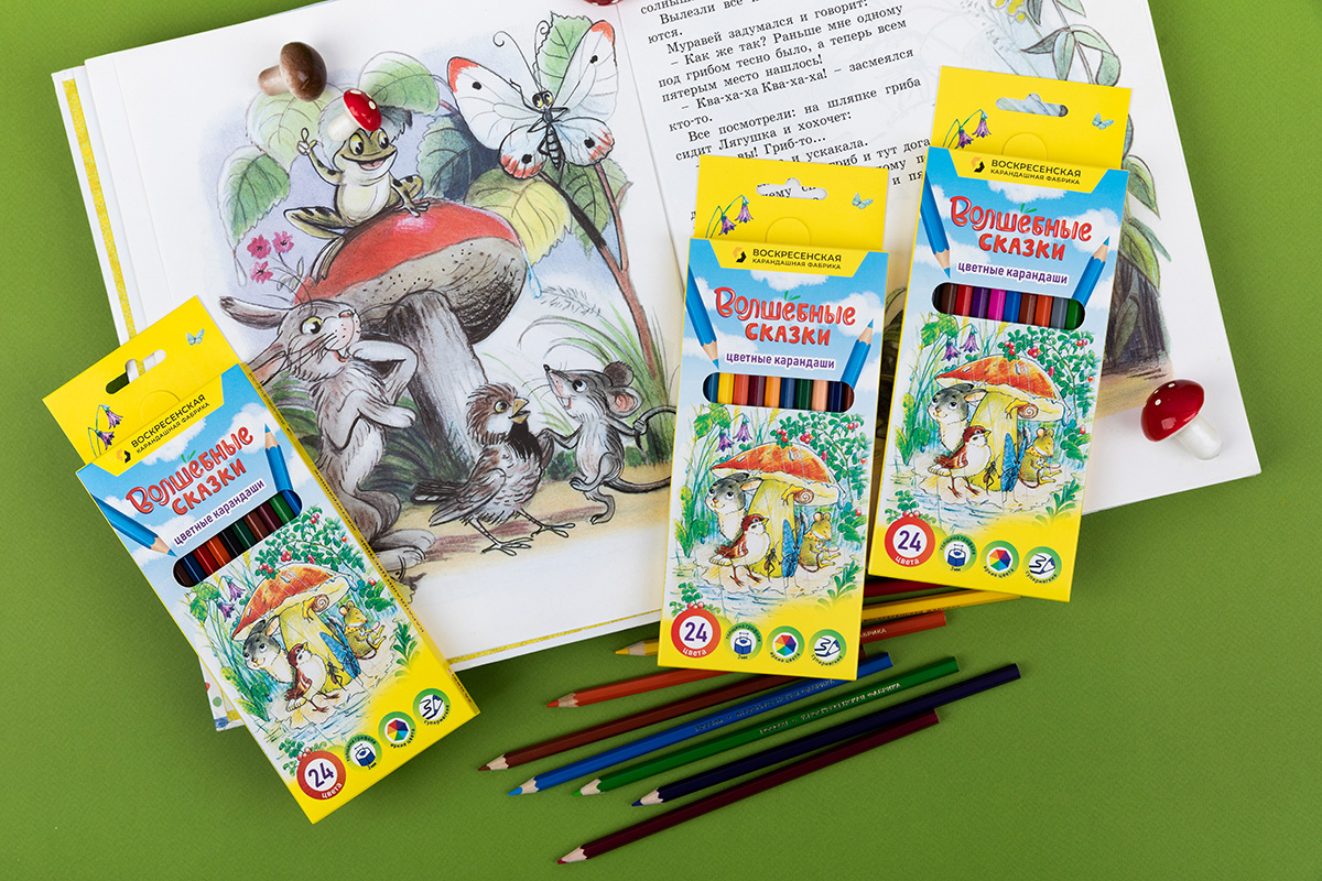 Набор цветных карандашей 24цв "Волшебные сказки" FP-CP-1024 | Магазин канцтоваров и игрушек Львёнок