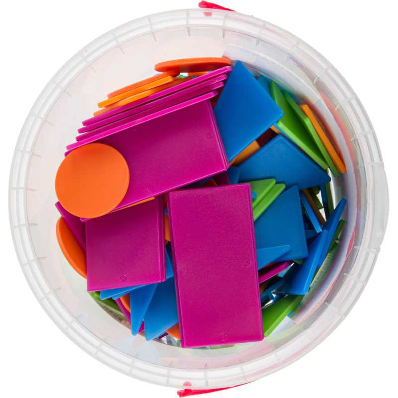 Геометрическая мозаика 120шт пластик Премиум (ведро) ДМ02 | Магазин канцтоваров и игрушек Львёнок