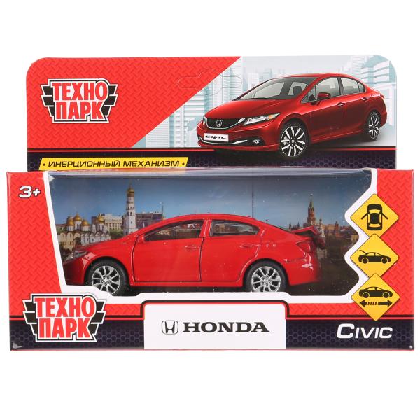 Машина металлическая Honda Civic 12см двери, багажник, инерция CIVIC-RD красный | Магазин канцтоваров и игрушек Львёнок