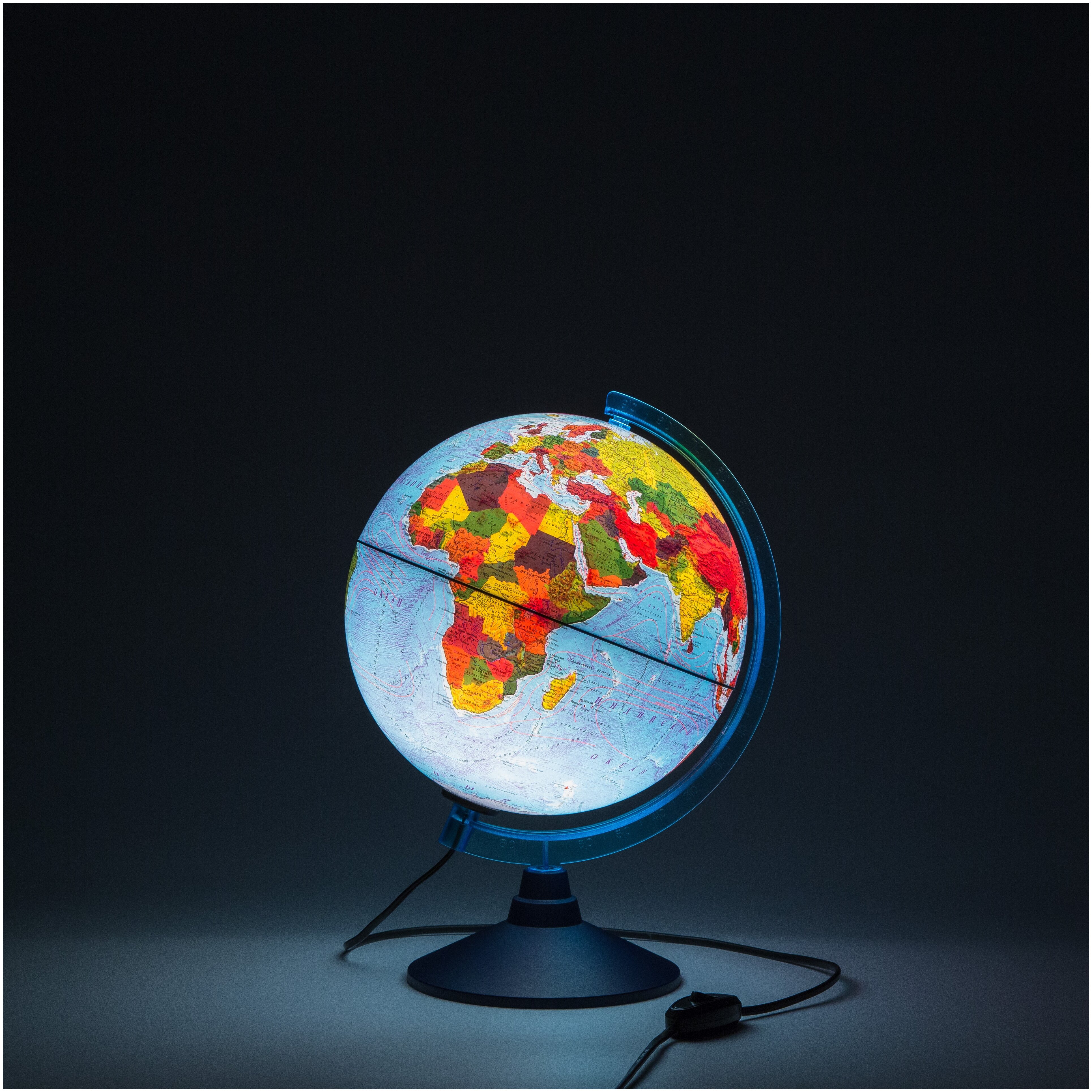 Глобус 250мм физико-политический Классик Евро Ке012500191 с подсветкой | Магазин канцтоваров и игрушек Львёнок