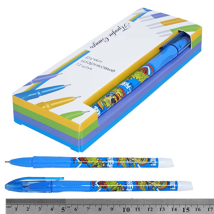 Ручка масляная 0,7мм  "Динозавр" 612 синяя | Магазин канцтоваров и игрушек Львёнок