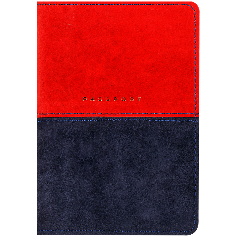 Обложка д/паспорта DUO красный+синий 311099 | Магазин канцтоваров и игрушек Львёнок