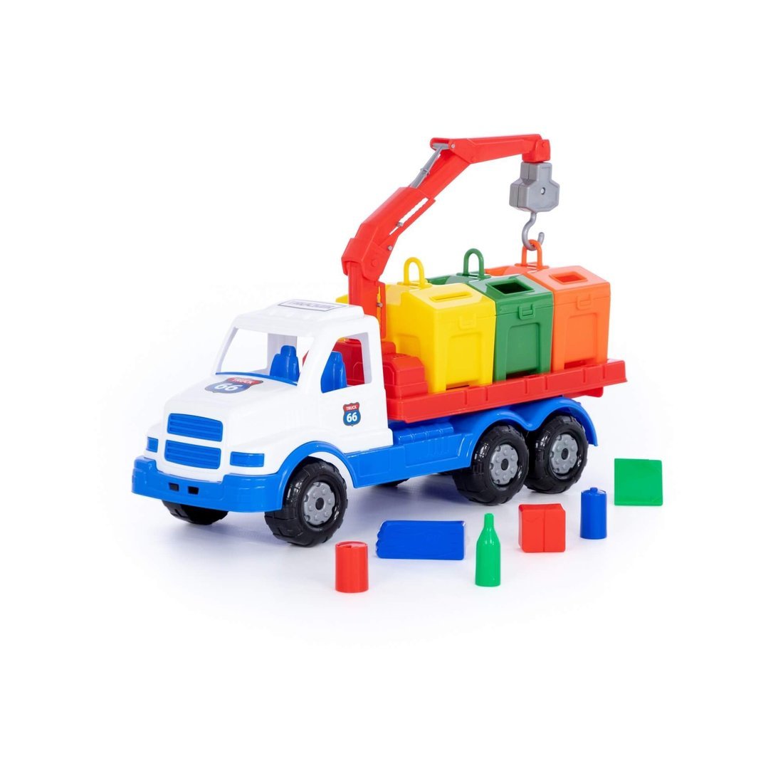 Автомобиль-контейнеровоз "Сталкер" 90379 бело-синий | Магазин канцтоваров и игрушек Львёнок