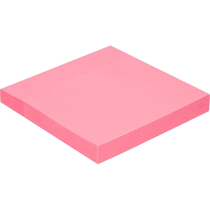 Блок для записей с клеевым краем 76х76мм 100л 1556522 неон розовый | Магазин канцтоваров и игрушек Львёнок