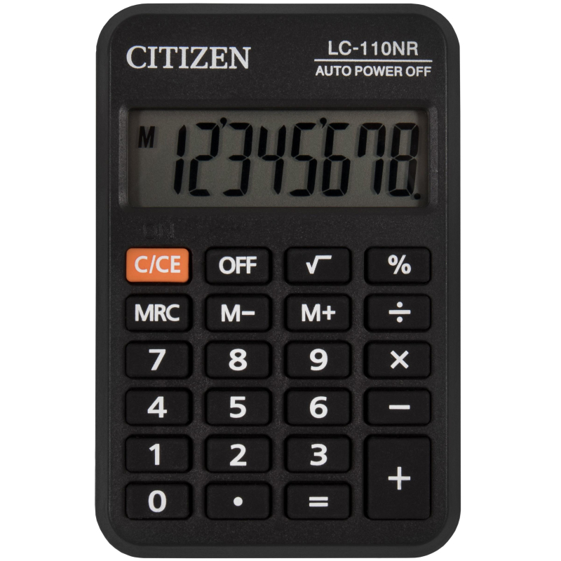 Калькулятор карманный (8 разр) LC-110NR | Магазин канцтоваров и игрушек Львёнок