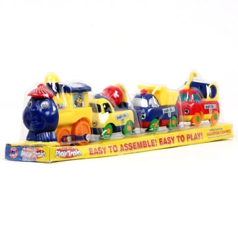 Паровоз+строительная техника Play Train 18008E | Магазин канцтоваров и игрушек Львёнок