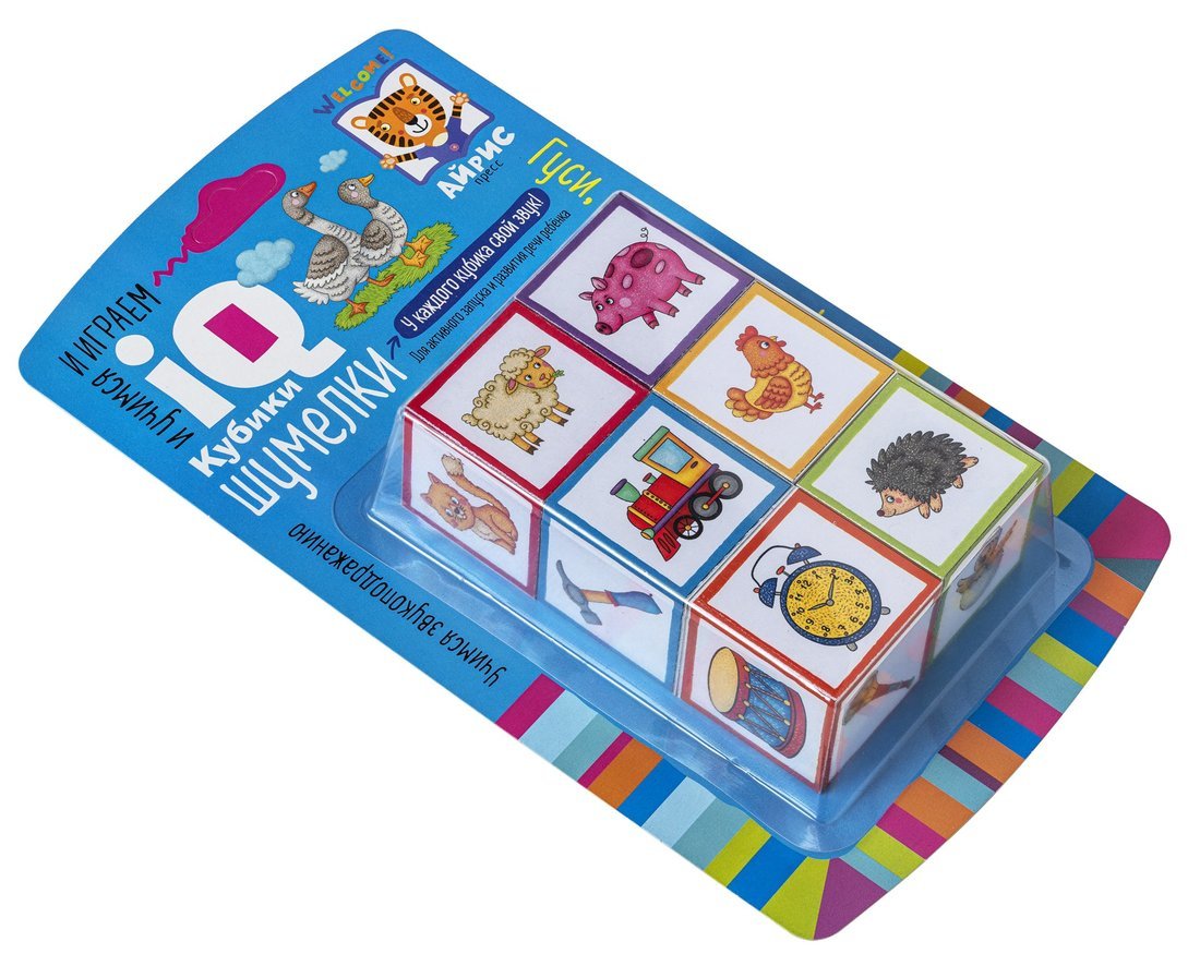 Умные кубики Шумелки 6шт Гуси-гуси, га-га-га! 1+ 29114 | Магазин канцтоваров и игрушек Львёнок